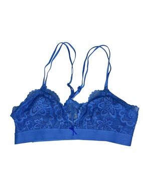 aerie Blue Lace Racerback Bralette Womens Small